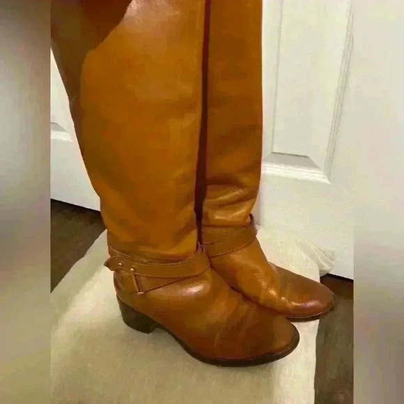 J Crew brown leather boots size 7 western riding - Picture 13 of 16